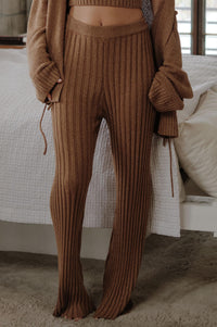 Promise the Label Textured Rib-Knit Sweater Pants - ShopPromesa