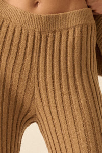 Promise the Label Textured Rib-Knit Sweater Pants - ShopPromesa