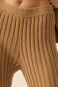 Promise the Label Textured Rib-Knit Sweater Pants - ShopPromesa