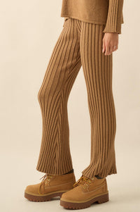 Promise the Label Textured Rib-Knit Sweater Pants - ShopPromesa