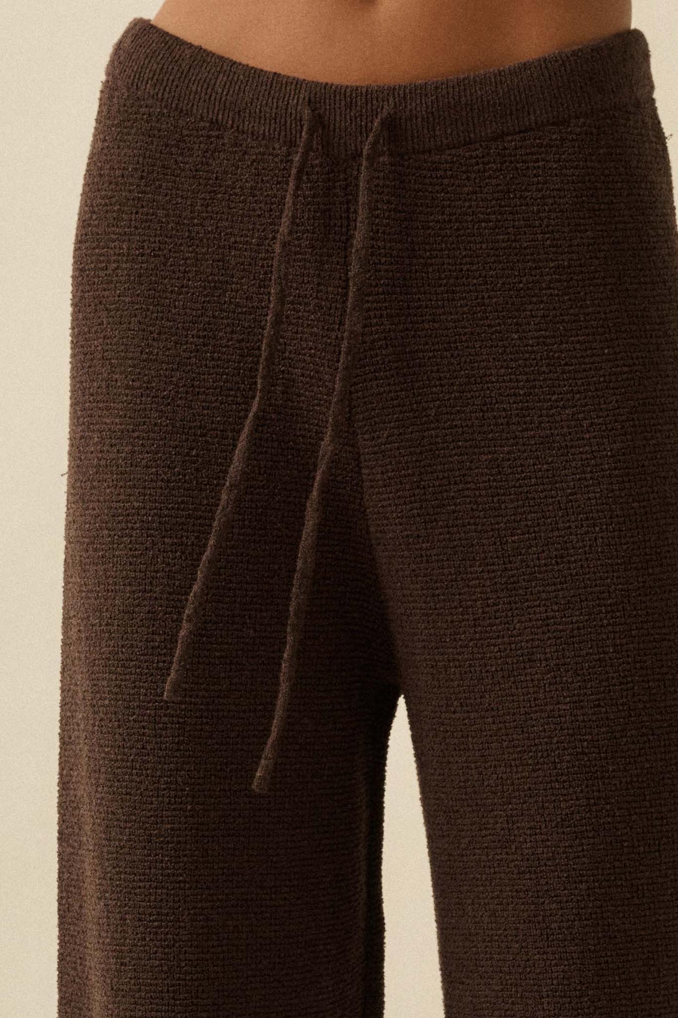 Feeling Great Textured Knit Wide-Leg Sweater Pants