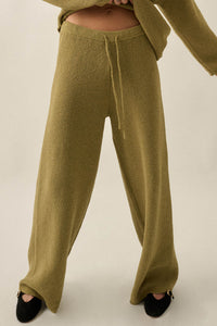 Feeling Great Textured Knit Wide-Leg Sweater Pants - ShopPromesa