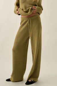 Feeling Great Textured Knit Wide-Leg Sweater Pants - ShopPromesa