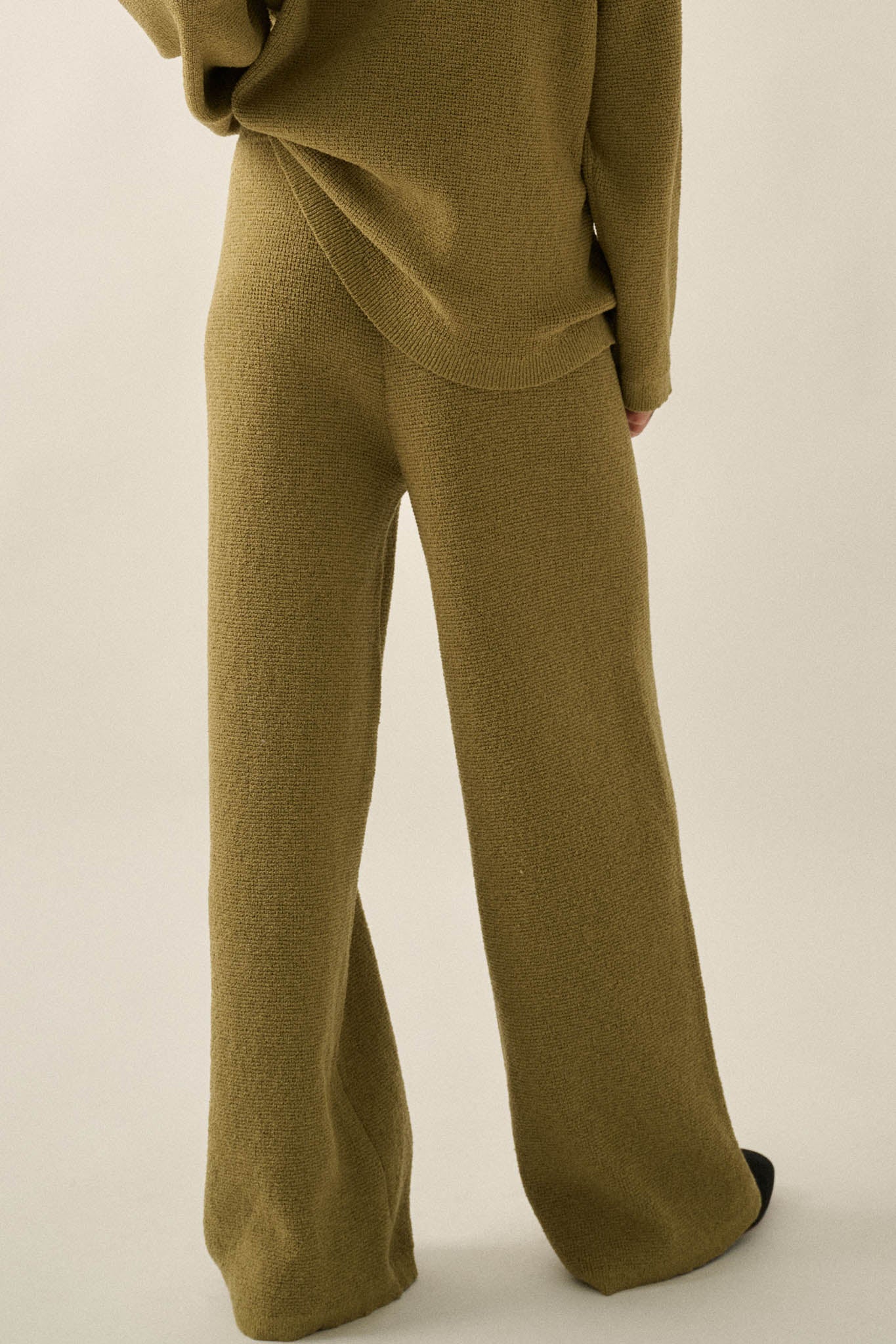 Feeling Great Textured Knit Wide-Leg Sweater Pants - ShopPromesa
