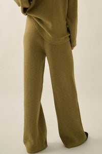 Feeling Great Textured Knit Wide-Leg Sweater Pants - ShopPromesa