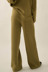 Feeling Great Textured Knit Wide-Leg Sweater Pants - ShopPromesa