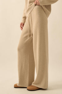 Feeling Great Textured Knit Wide-Leg Sweater Pants - ShopPromesa