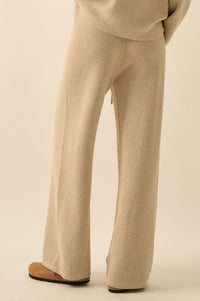 Feeling Great Textured Knit Wide-Leg Sweater Pants - ShopPromesa