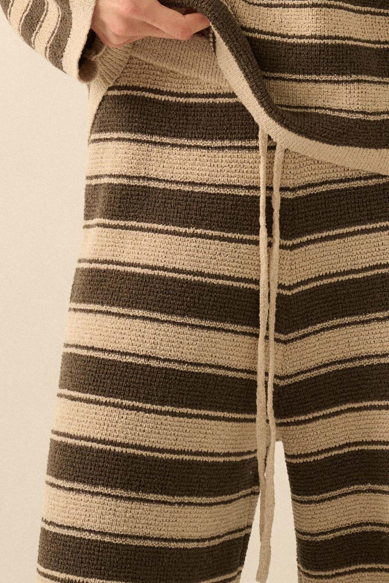 Stripe to It Textured Striped Knit Sweater Pants