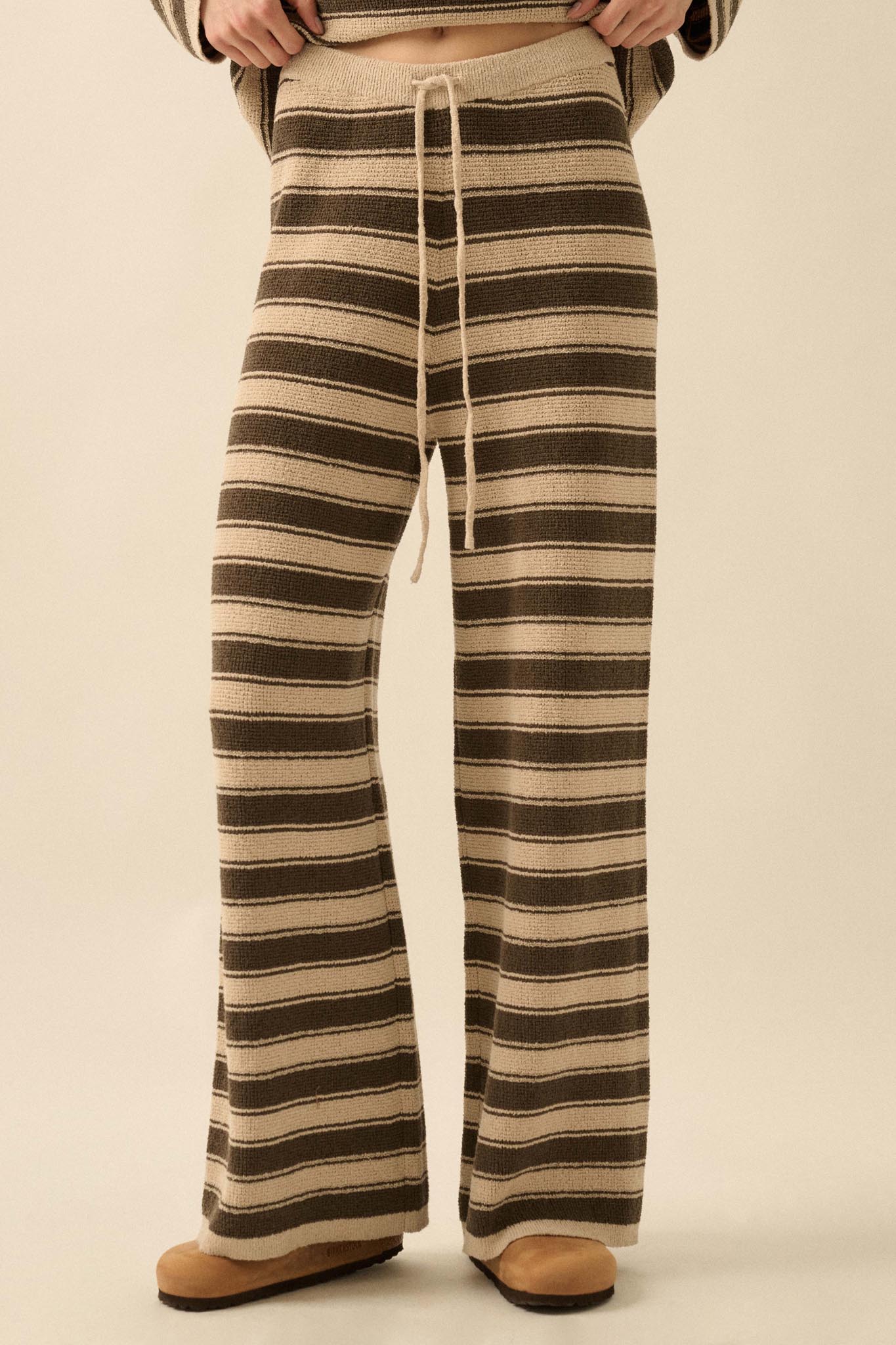 Stripe to It Textured Striped Knit Sweater Pants