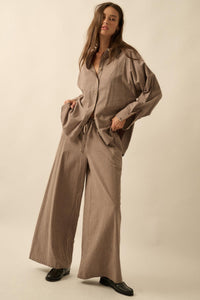Set It Straight Double Pinstripe Wide-Leg Pants - ShopPromesa