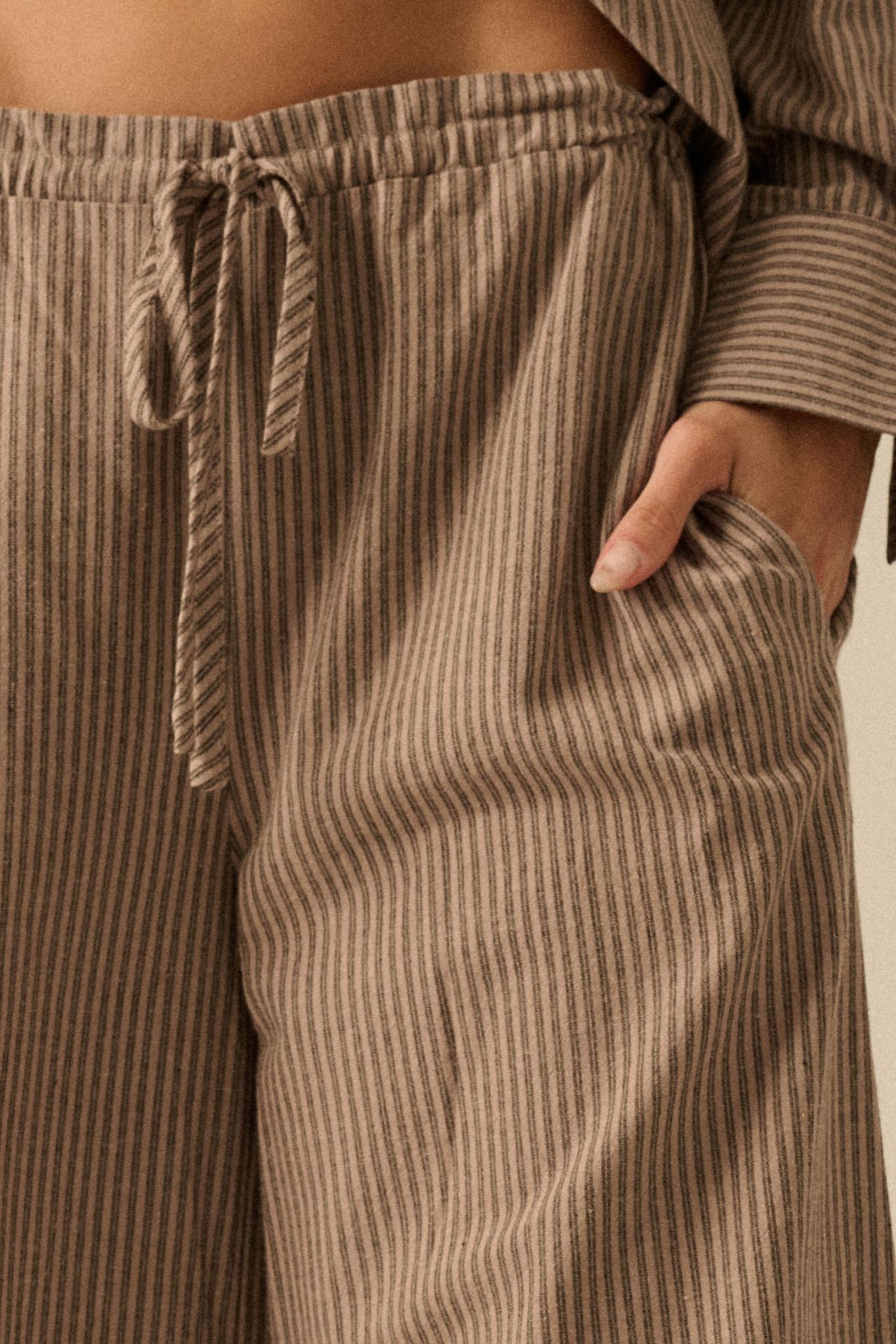 Set It Straight Double Pinstripe Wide-Leg Pants - ShopPromesa