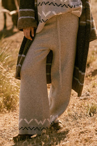 Winter Ridge Alpine Knit Wide-Leg Sweater Pants - ShopPromesa
