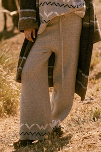 Winter Ridge Alpine Knit Wide-Leg Sweater Pants - ShopPromesa
