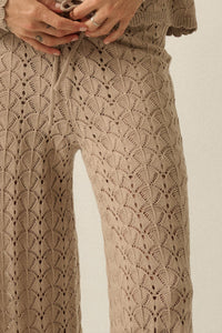 Everything You Need Pointelle-Knit Sweater Pants - ShopPromesa