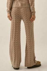 Everything You Need Pointelle-Knit Sweater Pants - ShopPromesa