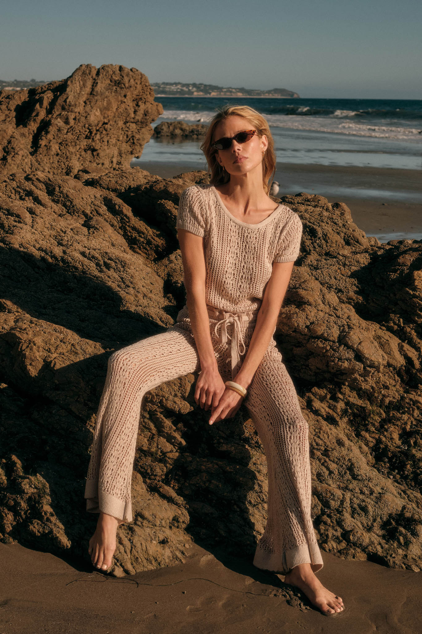 Just Vibing Crochet-Knit Drawstring Sweater Pants - ShopPromesa