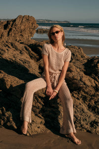 Just Vibing Crochet-Knit Drawstring Sweater Pants - ShopPromesa