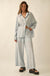 Lazy Weekend Pinstripe Wide-Leg Drawstring Pants - ShopPromesa