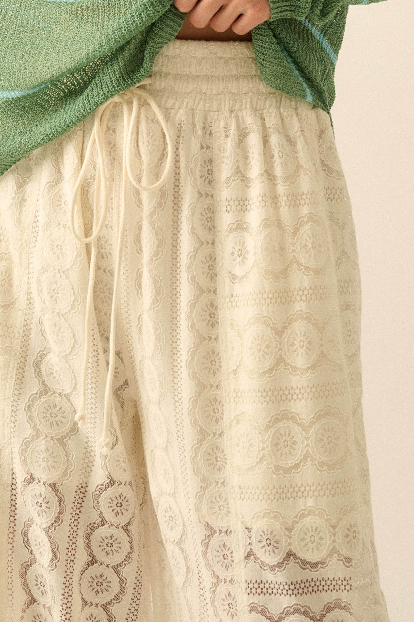 Keep Dreaming Lace Drawstring Pocket Balloon Pants - ShopPromesa