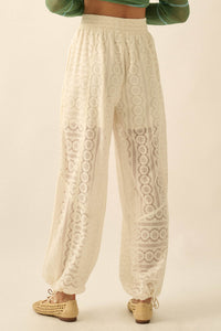 Keep Dreaming Lace Drawstring Pocket Balloon Pants - ShopPromesa