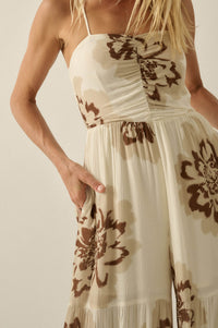 Bloom Me Away Floral Wide-Leg Tiered Jumpsuit - ShopPromesa