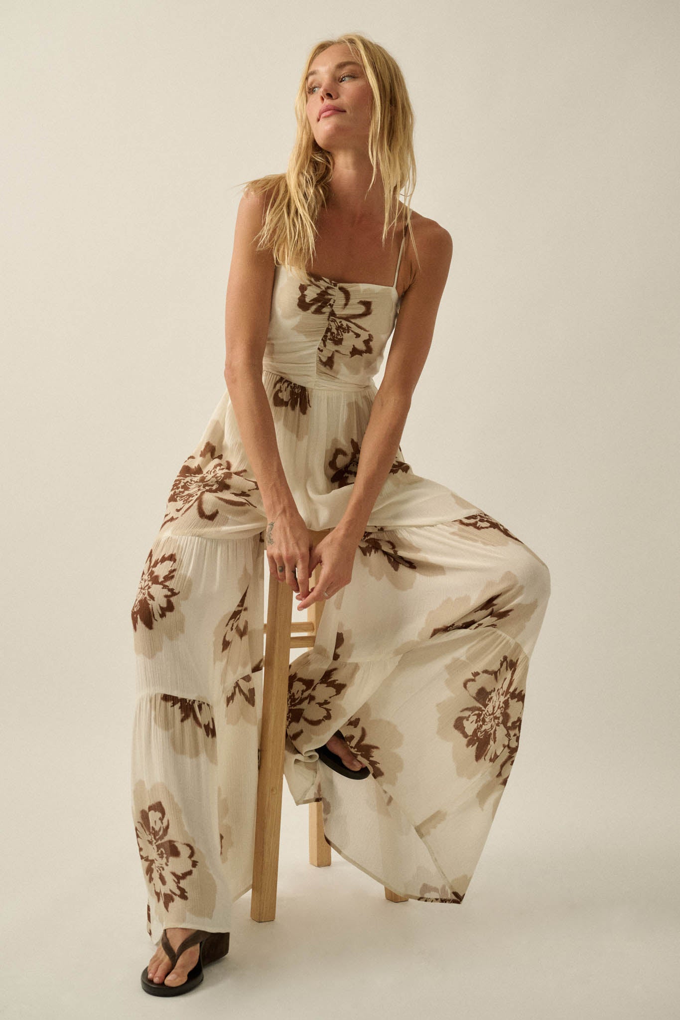 Bloom Me Away Floral Wide-Leg Tiered Jumpsuit - ShopPromesa