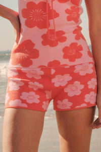Petal Pop Floral Jacquard-Knit Sweater Shorts - ShopPromesa