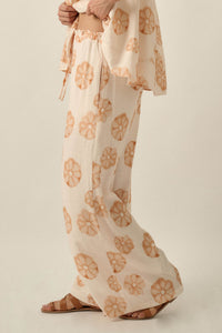 Delightful Days Floral Wide-Leg Drawstring Pants - ShopPromesa