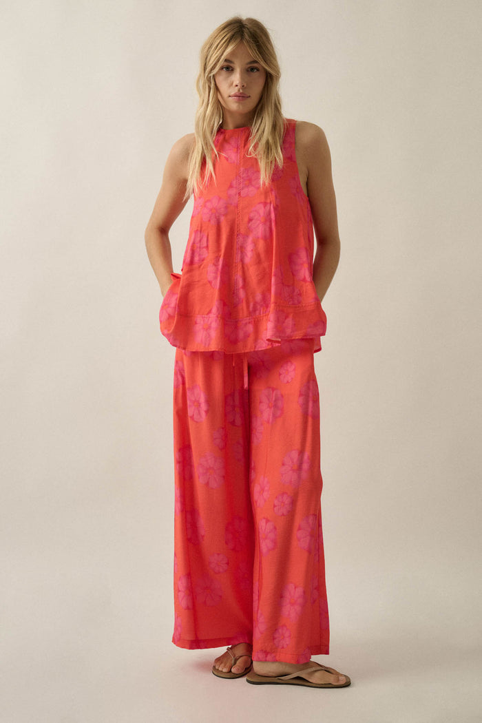 Delightful Days Floral Wide-Leg Drawstring Pants - ShopPromesa