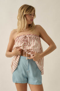 Code Blue Denim Elastic-Waist Tulip Shorts - ShopPromesa