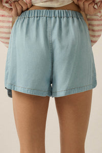 Code Blue Denim Elastic-Waist Tulip Shorts - ShopPromesa