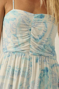 Beautiful View Toile Wide-Leg Tiered Jumpsuit - ShopPromesa