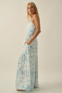 Beautiful View Toile Wide-Leg Tiered Jumpsuit - ShopPromesa