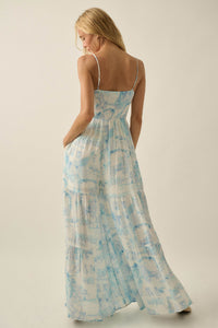 Beautiful View Toile Wide-Leg Tiered Jumpsuit - ShopPromesa