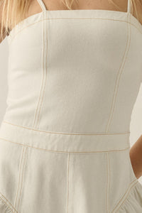 Good Jeans Denim Ruffled Wide-Leg Cami Romper - ShopPromesa