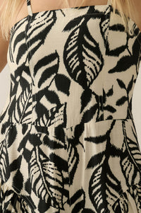 Lush Leaves Tropical-Print Wide-Leg Cami Jumpsuit - ShopPromesa
