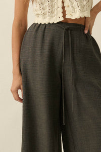 Sidewalk Talk Wide-Leg Drawstring Pocket Pants - ShopPromesa