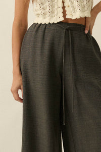 Sidewalk Talk Wide-Leg Drawstring Pocket Pants - ShopPromesa