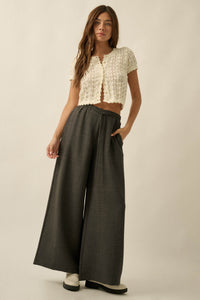 Sidewalk Talk Wide-Leg Drawstring Pocket Pants - ShopPromesa