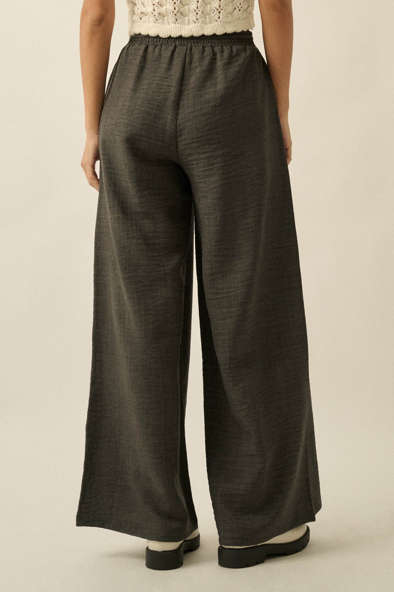 Sidewalk Talk Wide-Leg Drawstring Pocket Pants - ShopPromesa