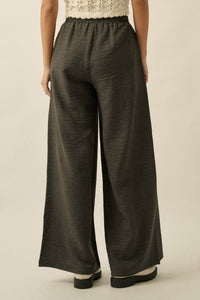 Sidewalk Talk Wide-Leg Drawstring Pocket Pants - ShopPromesa