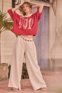Sidewalk Talk Wide-Leg Drawstring Pocket Pants - ShopPromesa
