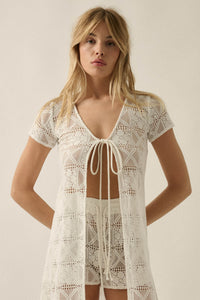Untamed Spirit Crochet Lace Drawstring Shorts - ShopPromesa