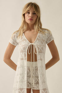 Untamed Spirit Crochet Lace Drawstring Shorts - ShopPromesa