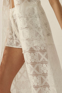 Untamed Spirit Crochet Lace Drawstring Shorts - ShopPromesa