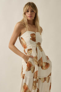 Shell Game Shell-Print Wide-Leg Ruffle Jumpsuit - ShopPromesa