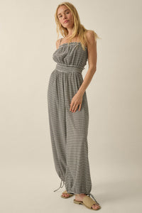 Pure Sweetness Gingham Tie-Back Balloon Jumpsuit - ShopPromesa