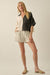 Get Along Pinstripe Pleated Cuffed Pocket Shorts - ShopPromesa