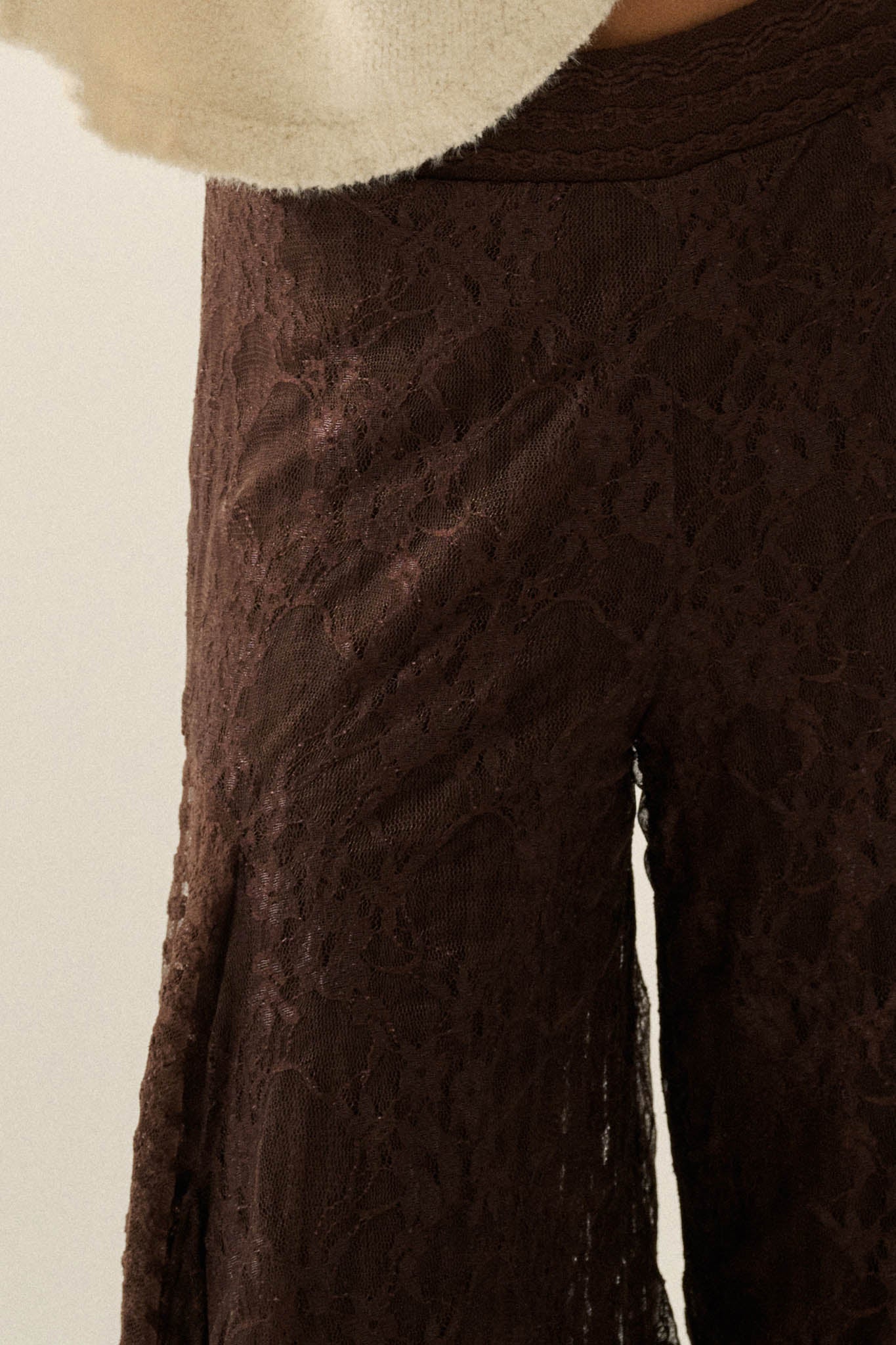 Earth Angel Lace Cascade Ruffle Wide-Leg Pants - ShopPromesa